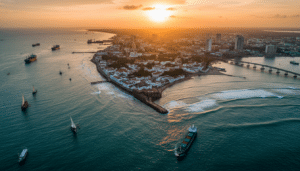 Luchtfoto van Mombasa